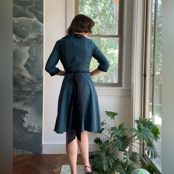 Voodoo Vixen Retro Teal Swing Dress Small - Picture 2 of 4
